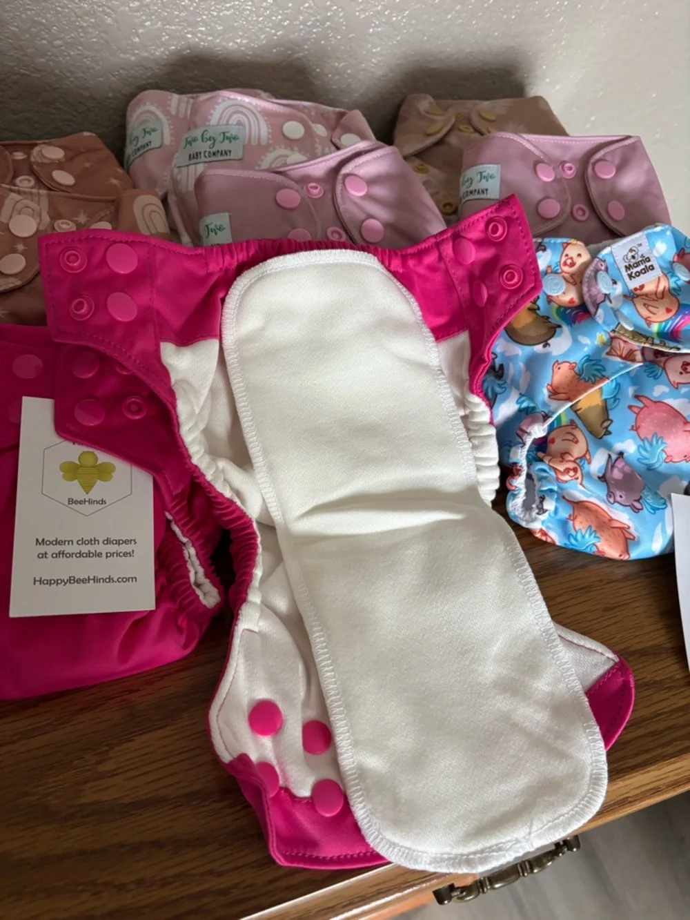 NEW Assorted Newborn Cloth Diaper Lot- AIO, AI2, and Pocket Styles